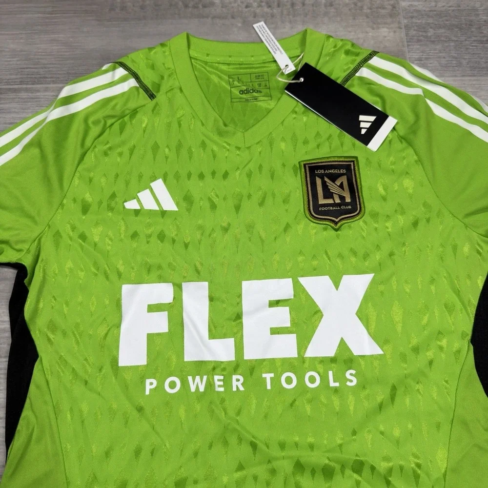 LAFC Adidas 2023 Goalkeeper Long Sleeve Jersey Men Medium‎ Slim Fit Green HY7649